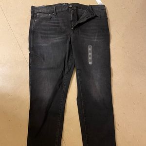 Black High Rise Cigarette Jeans